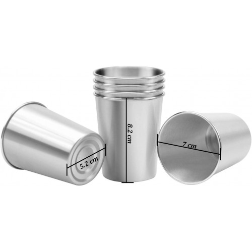 24, 1.5 Ounce/45 ml Ruisita 24 Pieces Stainless Steel Shot Glass Shatter Proof Shot Cups Stainless Steel Drinking Tumble Cups 