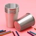 Ruisita 6 Pack 8 Ounce Stainless Steel Cups Shatterproof Pint Drinking Cups Metal Drinking Glasses for Kids and Adults