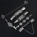 Ruisita 6 Pieces Retro Cardigan Clip Sweater Collar Clip Antique Flowers Pattern Shawl Clips Dresses Shawl Clip for Women Girls