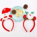 Ruisita 6 Pieces Christmas Headband Reindeer Antlers Headband Santa Headbands for Christmas Holiday Costume Party