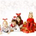 Ruisita 6 Pieces Christmas Headband Reindeer Antlers Headband Santa Headbands for Christmas Holiday Costume Party