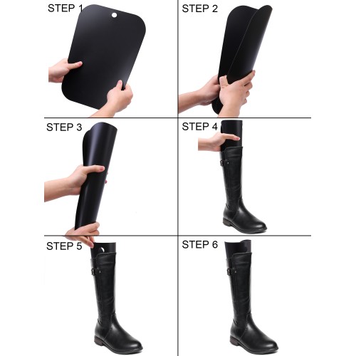 10 Sheets 14 Inch Boot Shaper Reusable Boots Support Stand Form Inserts for Women and Men Black Nrpfell 5 Pairs 